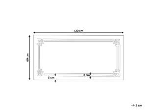 Badezimmerspiegel AVRANCHES Silber - Glas - 120 x 60 x 4 cm