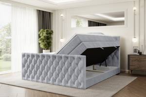 Boxspringbett VILA-1-Z KING Grau - Breite: 140 cm