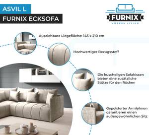 Ecksofa Asvil L Monolith 04 Beige