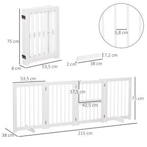 Türschutzgitter D06-103 Weiß - Massivholz - 38 x 75 x 215 cm