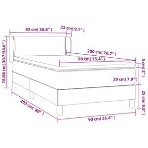 Bettgestell-K-19631 Schwarz - Holzwerkstoff - 93 x 78 x 203 cm