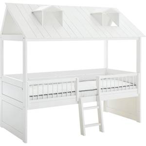 Lit de camp Beach House Blanc - Bois manufacturé - 90 x 1 x 200 cm