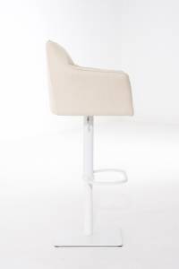 Tabouret de bar Damaso Blanc crème - Blanc