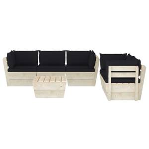 Mobilier de jardin (lot de 6) 3016490-10 Noir