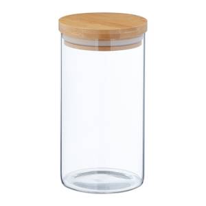 Vorratsgläser mit Deckel 4er Set 1000 ml Braun - Bambus - Glas - Kunststoff - 10 x 18 x 10 cm