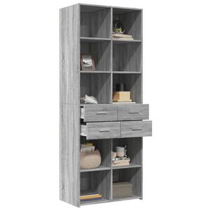 Highboard DE5254 Grau - Holzwerkstoff - 43 x 185 x 70 cm