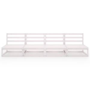 Canapé de jardin (lot de 4) 3009883-1 Blanc