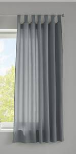 Vorhang Blickdicht Microsatin Schlaufen Grau - Höhe: 175 cm