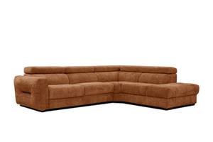 Ecksofa Calvera 5-Sitzer Dunkelorange