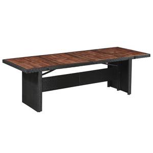 Tables de jardin Résine Marron/noir Polyrotin - Bois/Imitation - 90 x 74 x 240 cm