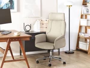 Chaise de bureau PILOT Beige - Argenté