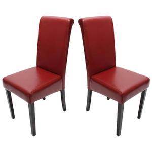 Chaise capitonnée  Lecce II (lot de 2) Rouge