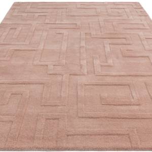 Tapis moderne pure laine tufté main ZEMA Rose foncé - 200 x 290 cm