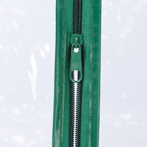 Serre de balcon avec 3 étagères Vert - Métal - Matière plastique - 60 x 128 x 40 cm