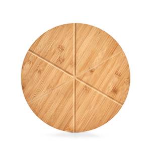Pizza-Set, 2-tlg., Bambus/Metall Braun - Bambus - 32 x 2 x 32 cm
