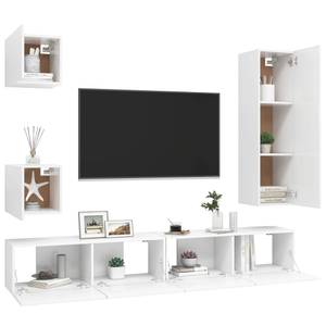 TV-Schrank 5er Set D228 Weiß - Höhe: 110 cm