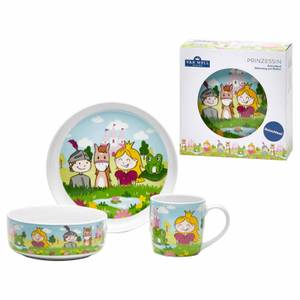 Kindergeschirr Set Prinzessin 3-teilig Ton - Porzellan - 1 x 1 x 1 cm