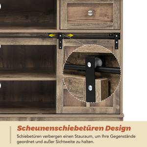 TV-Schrank GLOWNatur Ⅲ Beige - Holzwerkstoff - Metall - 40 x 81 x 150 cm