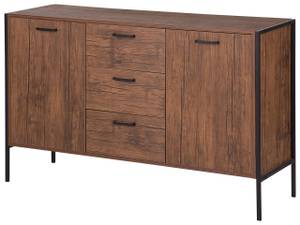 Sideboard TIFTON Schwarz - Braun - Holzwerkstoff - 123 x 78 x 39 cm