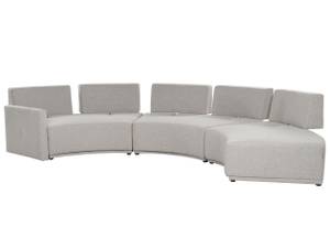 Ecksofa BOLEN Schwarz - Grau - Naturfaser - 413 x 80 x 116 cm