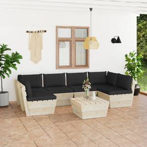 Garten-Lounge-Set (7-teilig) 3016490-17 Schwarz