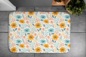 Badteppich Florales Muster 75 x 45 x 75 cm