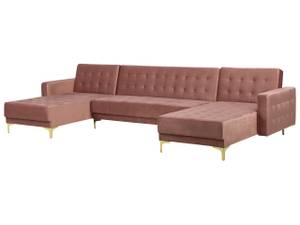 Modulsofa ABERDEEN Gold - Pink - Breite: 348 cm