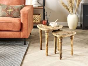 Table d'appoint SAORA Marron - Bois massif - 33 x 44 x 40 cm