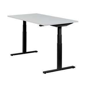 Höhenverstellbarer Tisch Easydesk Grau - Breite: 160 cm - Schwarz