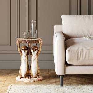 Table d'appoint Animal Suricates Marron - Matière plastique - 35 x 52 x 33 cm