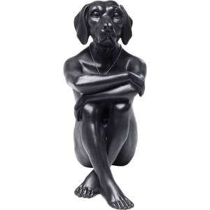 Deko Figur Gangster Dog Schwarz - Kunststoff - Stein - 26 x 33 x 17 cm