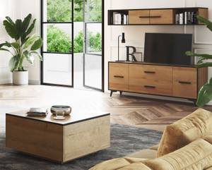 Wohnzimmer-Set FRIDA 3-teilig Braun - Holzwerkstoff - 179 x 68 x 40 cm