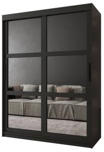 ARMOIRE À PORTES COULISSANTES MIROR Largeur : 150 cm - Noir