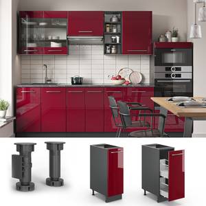 Meuble de cuisine Fame-Line 36469 Anthracite - Bordeaux brillant