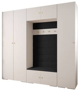 Garderobe Inova 2 Z8 Schwarz - Gold - Weiß - Gold