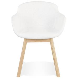 Fauteuil MOUTOU Blanc - Bois massif - 59 x 80 x 54 cm