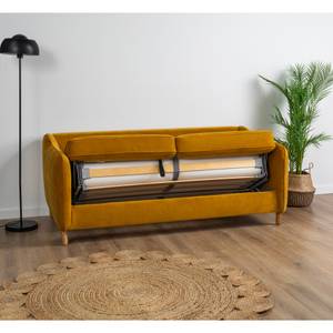 Canapé convertible Vornay Jaune - Textile - 162 x 85 x 227 cm