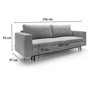 3 Sitzer Sofa Rodario Grau