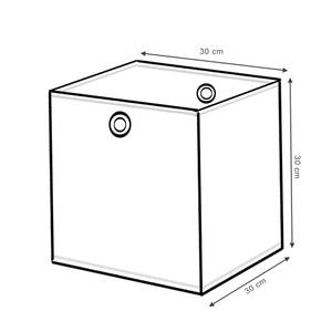 Boîte pliable lot de 2 Matière plastique - 30 x 30 x 30 cm