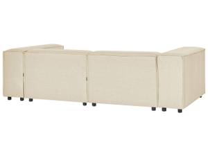 Modulsofa APRICA Beige - Schwarz - Breite: 238 cm - Armlehne davorstehend links - Ecke davorstehend rechts