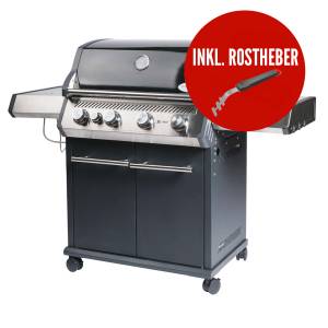 Gasgrill S-401 Schwarz inkl. Rostheber Schwarz - Metall - 153 x 119 x 61 cm