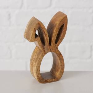 Serviettenring Osterhase HOPS Mangoholz Braun - Massivholz - 10 x 11 x 7 cm