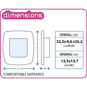 Chatière 423360 Blanc - Matière plastique - 10 x 25 x 23 cm