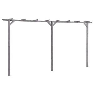 Garten-Pergola M627343 Grau - Holzwerkstoff - 400 x 205 x 40 cm