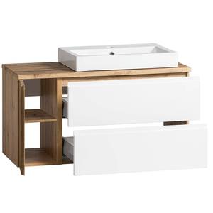 Badmöbel Set VASTO-WHITE (6-tlg.) Braun - Holzwerkstoff - 105 x 200 x 47 cm