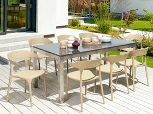 Esszimmerstuhl GUBBIO 8er Set Beige - 50 x 49 cm