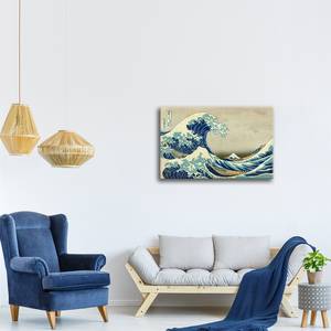 Wandbild Die große Welle vor Kanagawa 120 x 80 cm