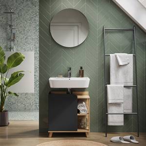 Meuble sous lavabo Karen 47278 Anthracite - Imitation chêne de Sonoma