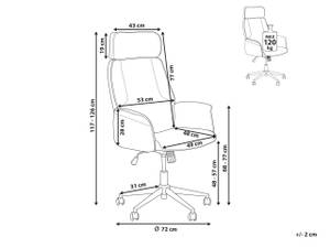 Chaise de bureau PILOT Gris - Argenté