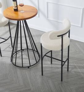 Lot de 2 tabourets de bar LARS Blanc